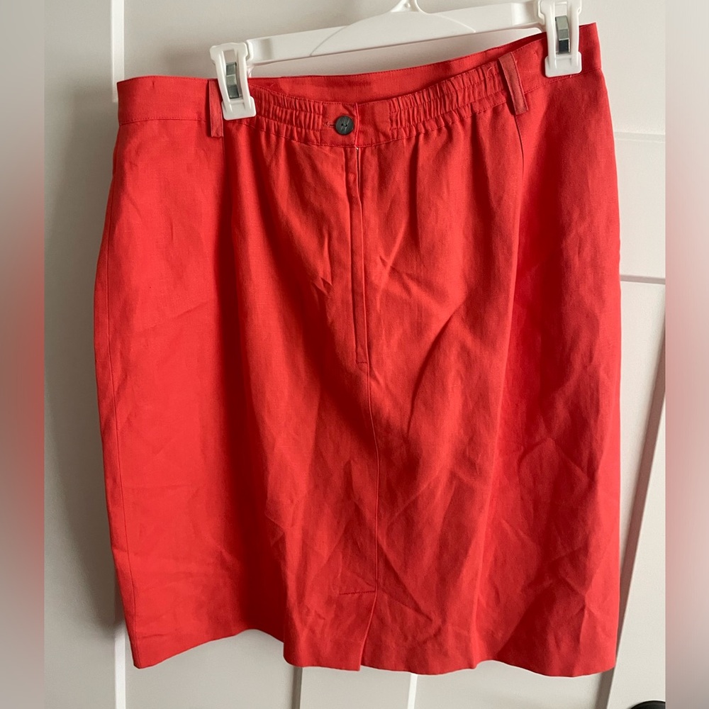 Orange, large, skirt. School, teacher, fall, professional, work